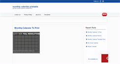 Desktop Screenshot of monthlycalendarprintable.com
