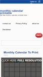 Mobile Screenshot of monthlycalendarprintable.com