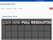 Tablet Screenshot of monthlycalendarprintable.com